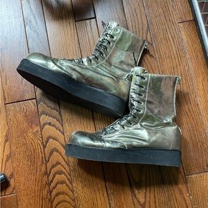 Forfex x Opening Ceremony silver platform boots